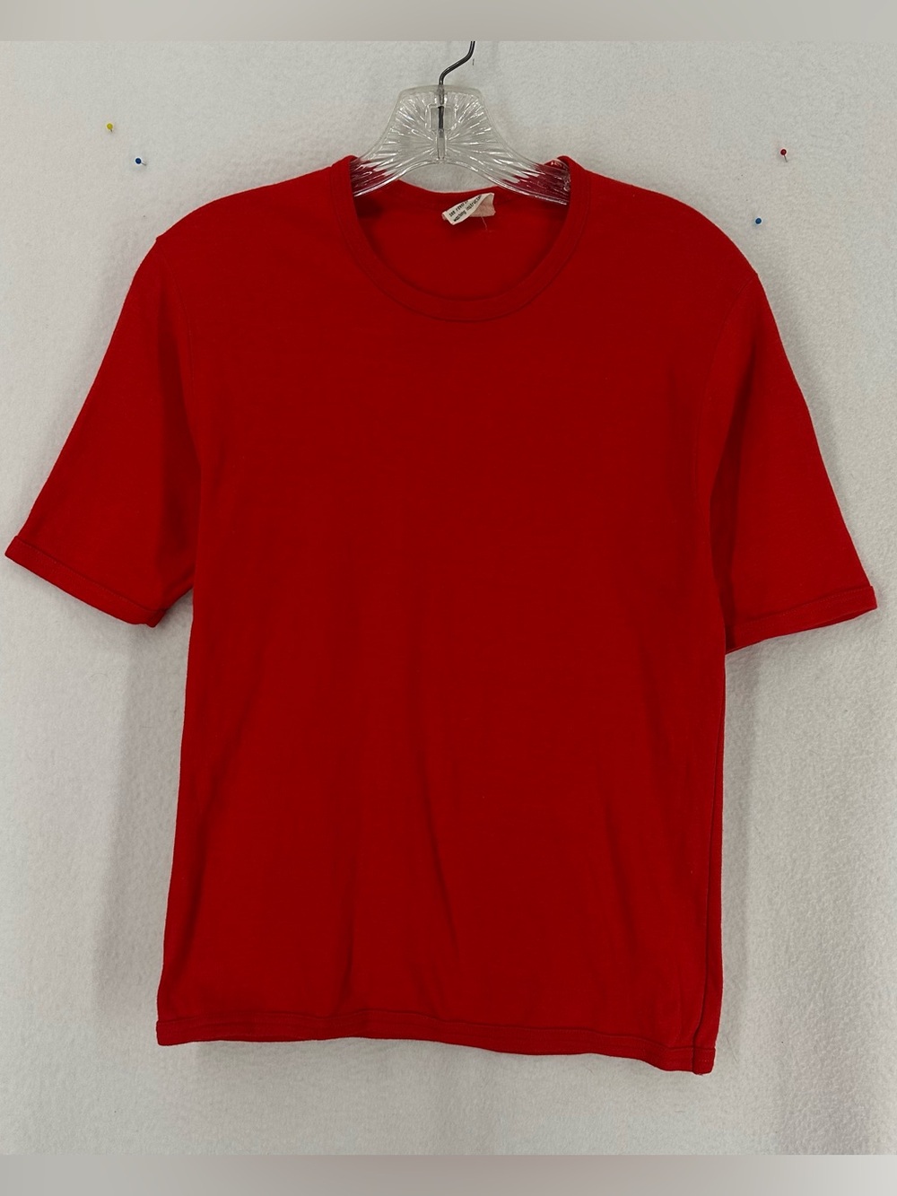 Vintage Blank Red T-Shirt Unbranded Men’s Medium 100% Cotton Crew Neck